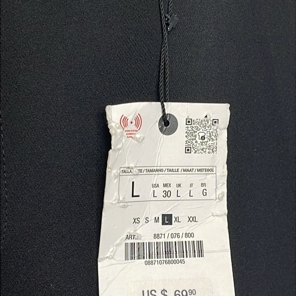 Zara Women’s Flared High Waist Pants Black Size L Career Office Professional - Picture 10 of 13